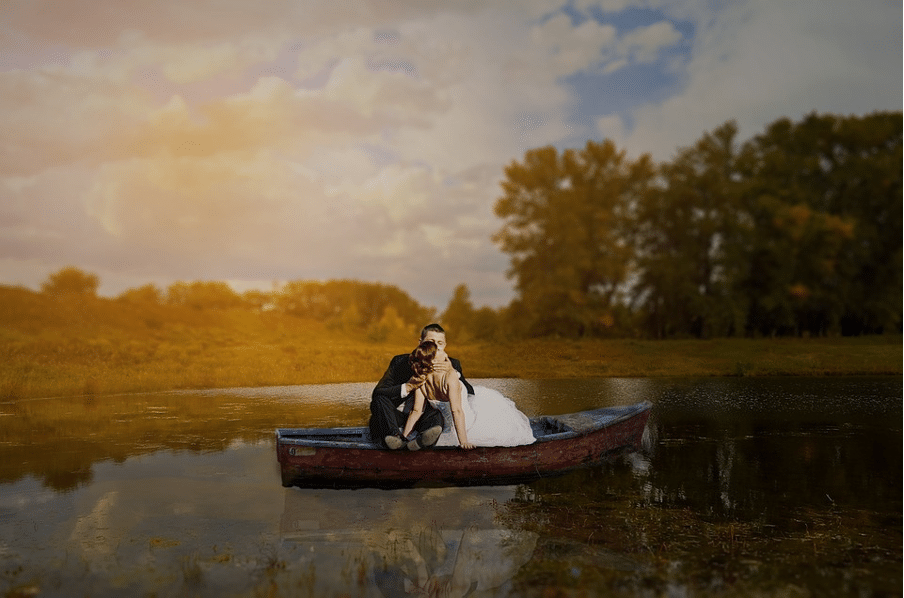 Le comble du romantisme et de l'amour, une sortie de mariage en bateau